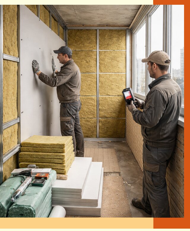 Утепление балкона в Белгороде от 4674 руб. под ключ | ТепломастерБлг