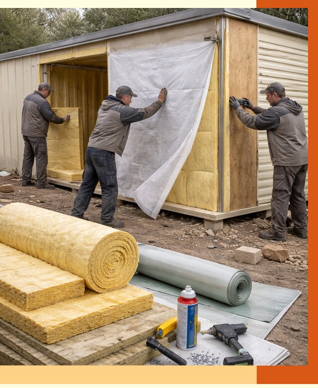Утепление строительной бытовки в Белгороде от 12984 руб. под ключ | ТепломастерБлг