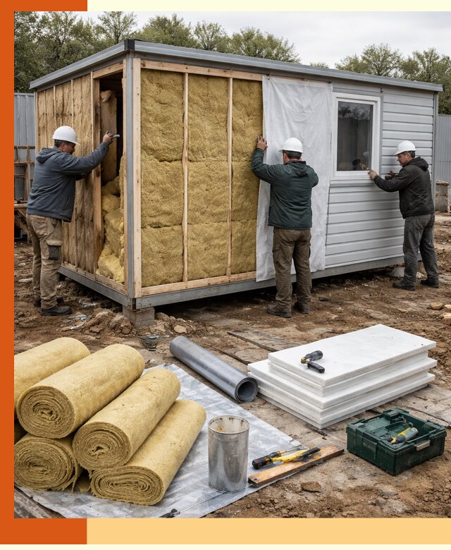 Утепление строительной бытовки под ключ в Белгороде для любых условий
